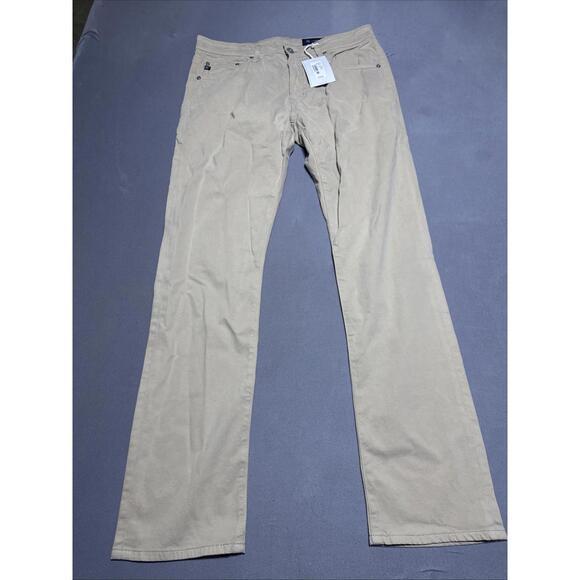 AG Adriano Goldschmied Jeans Men 32x32 Tan Everett Slim Straight Could Soft NWT